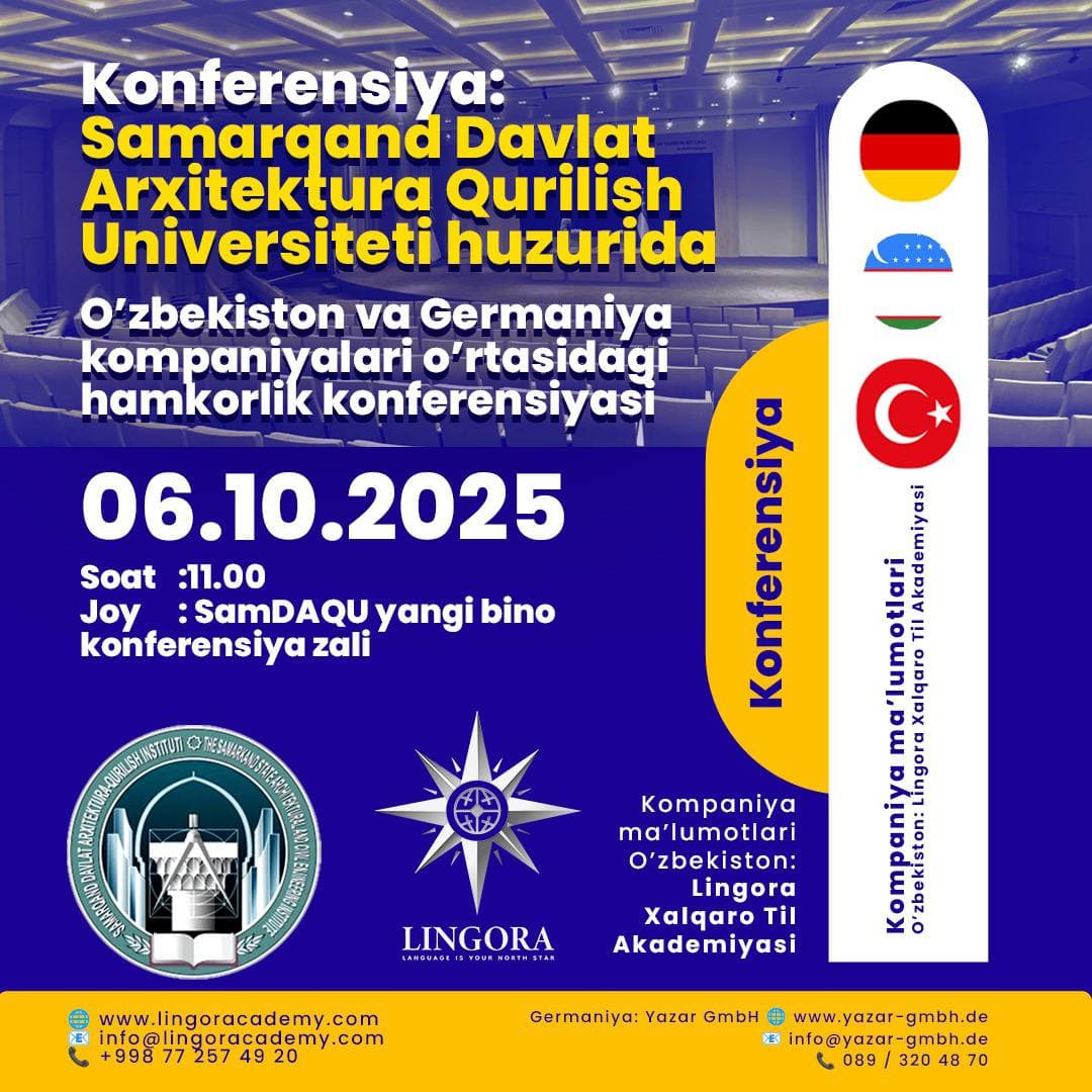 O‘zbekiston va Germaniya kompaniyalari hamkorlik konferensiyasi