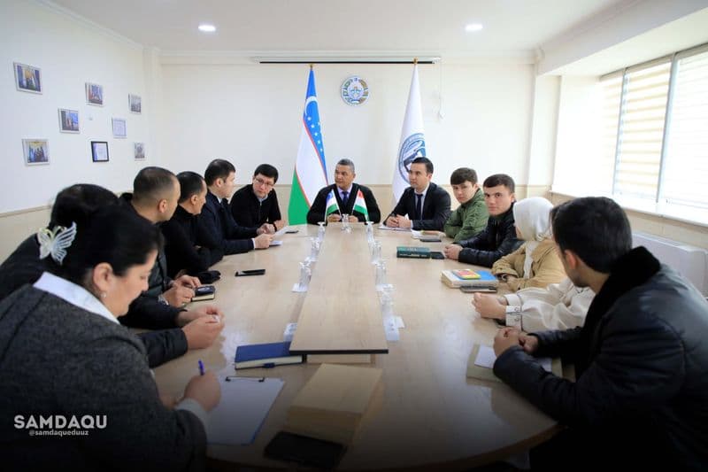 Tajik students meeting with SDTU's leadership