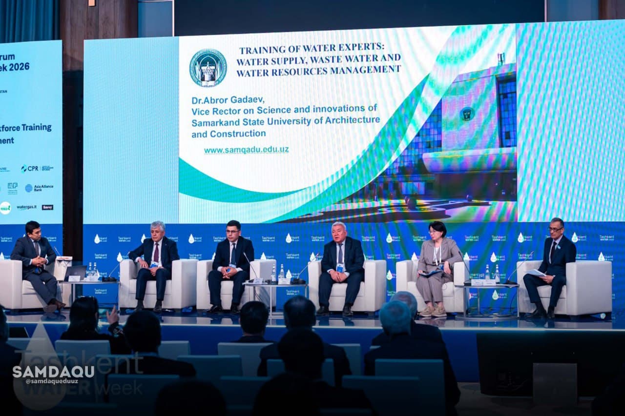 Tashkent Water Week 2026 forumidagi ma’ruza